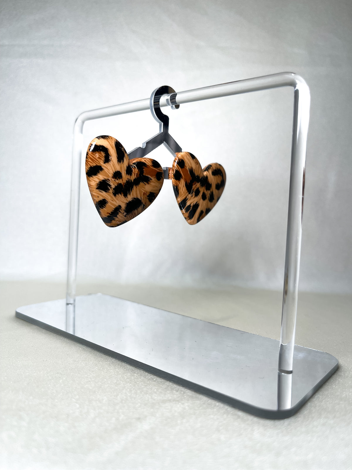 Aros Corazón Leopardo