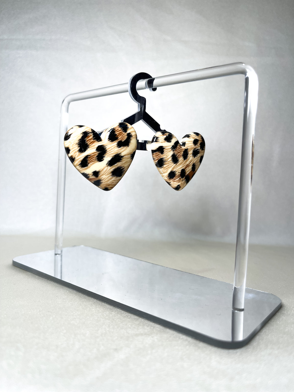 Aros Corazón Leopardo
