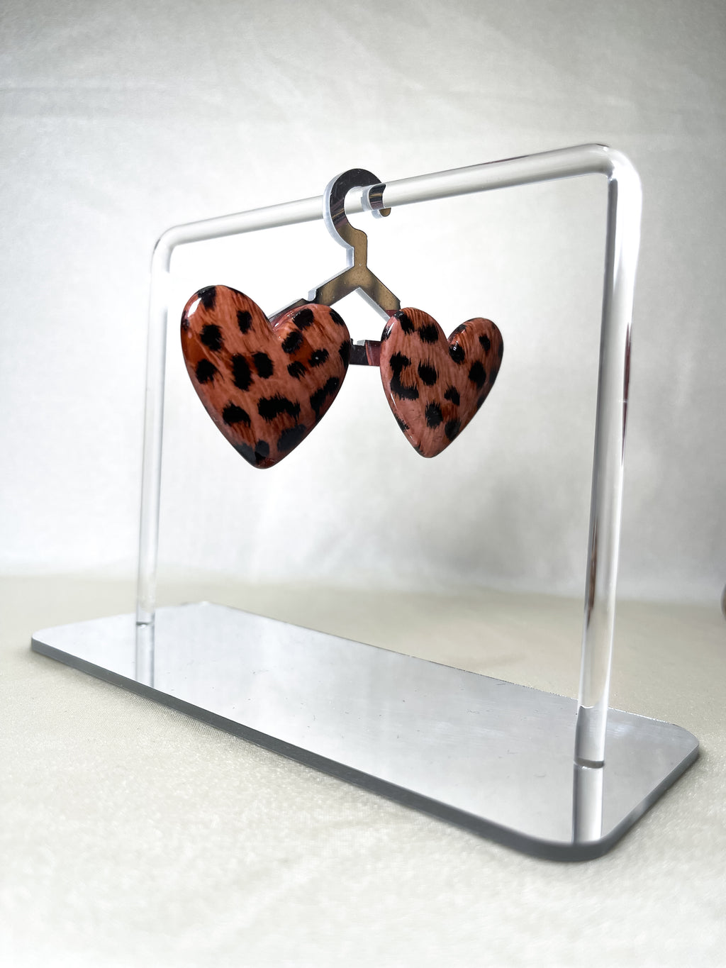 Aros Corazón Leopardo