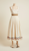 vestido midi de algodón estructurado